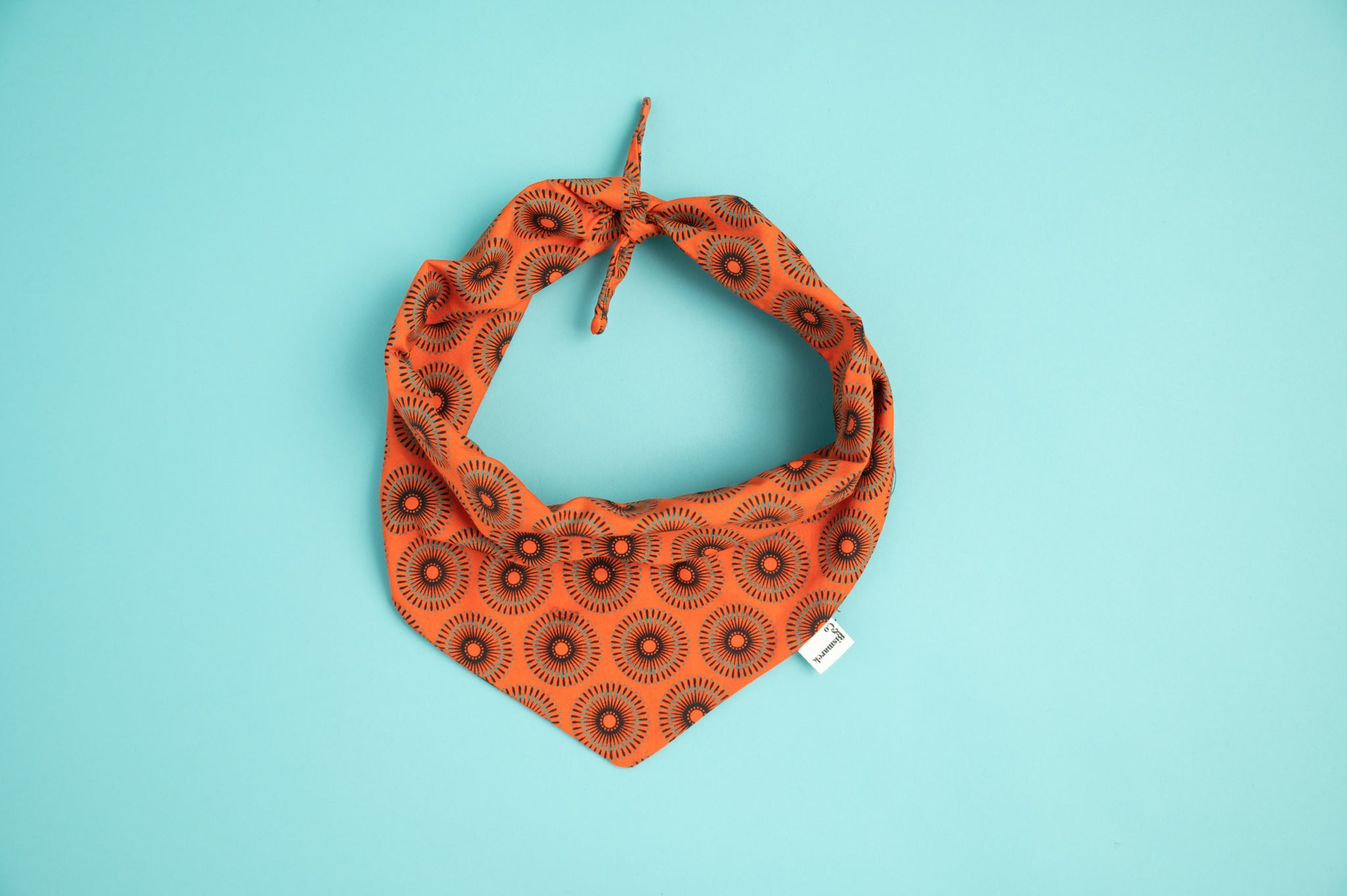 Bandana in Orangem Shweshwe