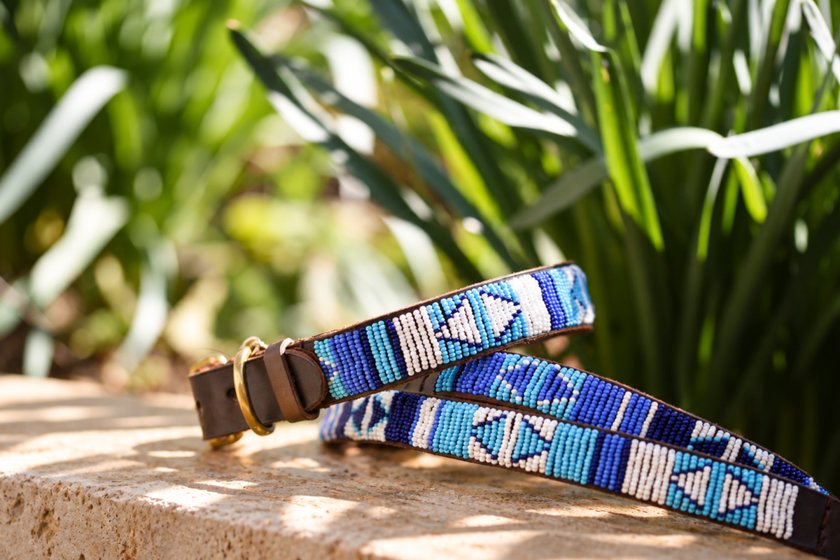 Beaded Leash | Blue Ocean