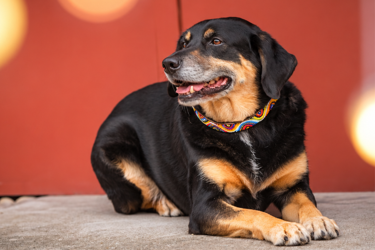 Beaded Collar | Rainbow Wave