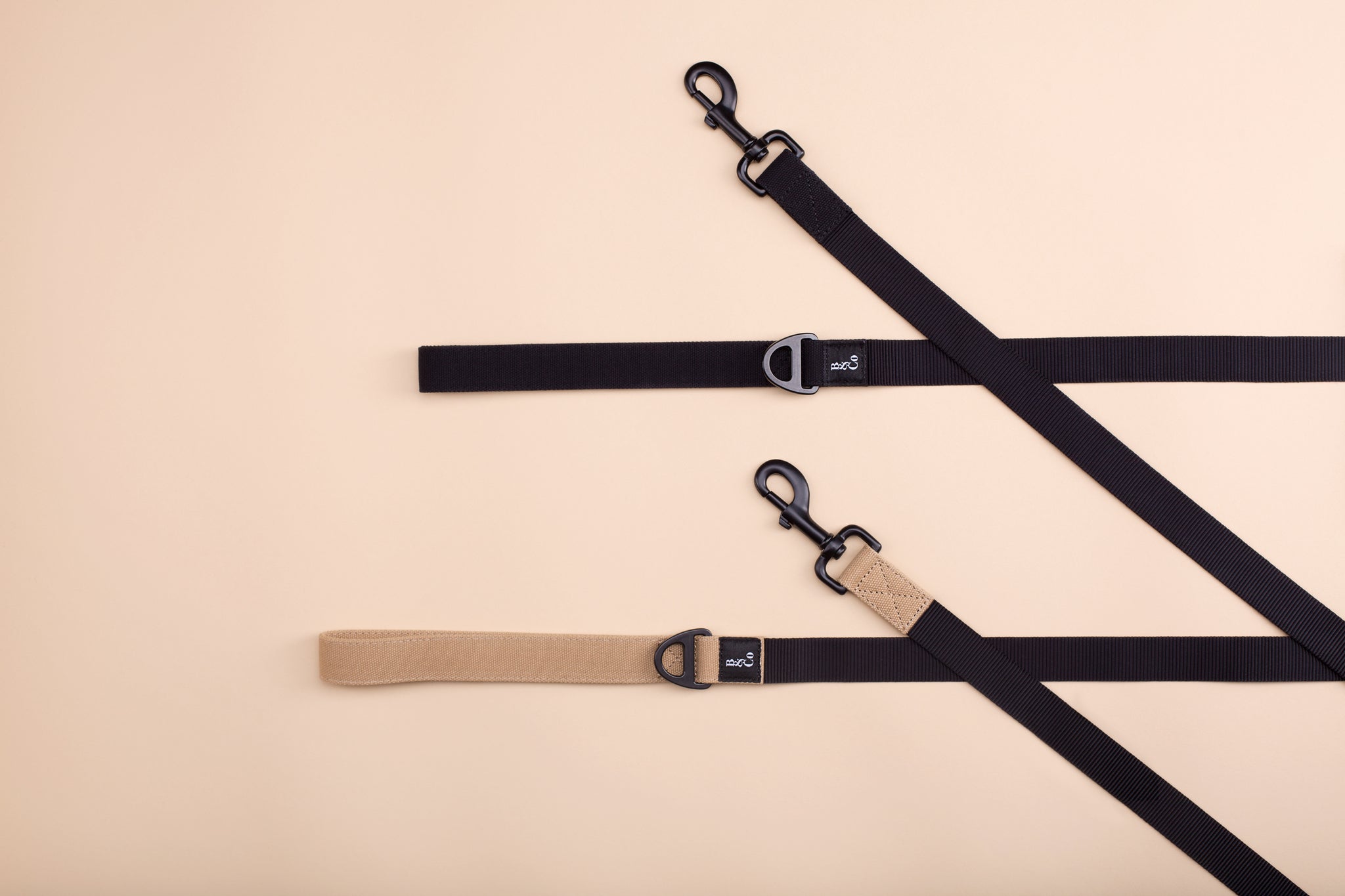 Streetstyle Leine in Biscotti & Schwarz